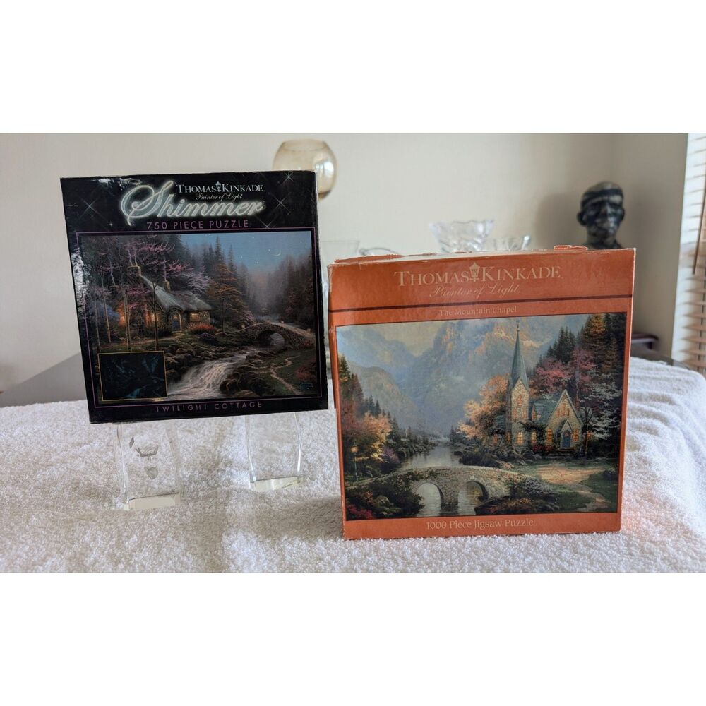 Thomas Kinkade Painter of Light - Ceaco - bundle of 2 - jigsaw puzzles